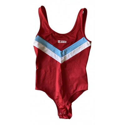 Pre-owned Levi's Red Cotton - Elasthane Swimwear