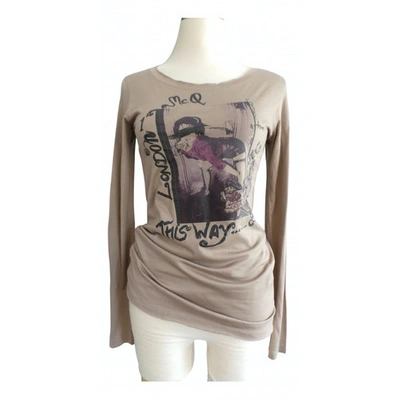 Pre-owned Mcq By Alexander Mcqueen Beige Cotton Top