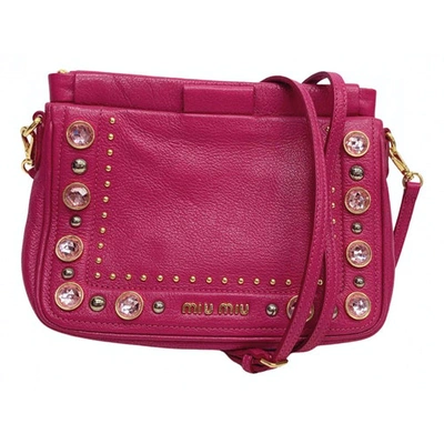 Pre-owned Miu Miu Leather Crossbody Bag In Other