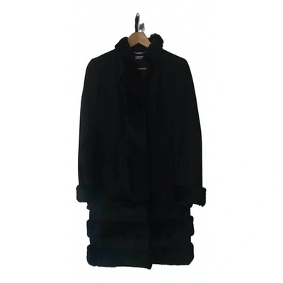 Pre-owned Anna Molinari Wool Coat In Black