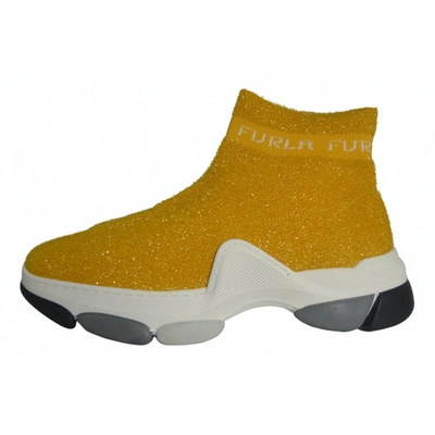 Pre-owned Furla Trainers In Yellow