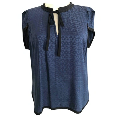 Pre-owned Louis Vuitton Silk Blouse In Navy