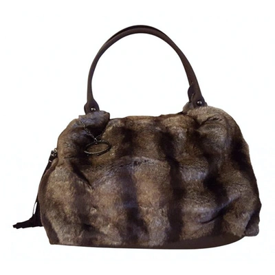 Pre-owned Philosophy Di Alberta Ferretti Faux Fur Crossbody Bag In Brown