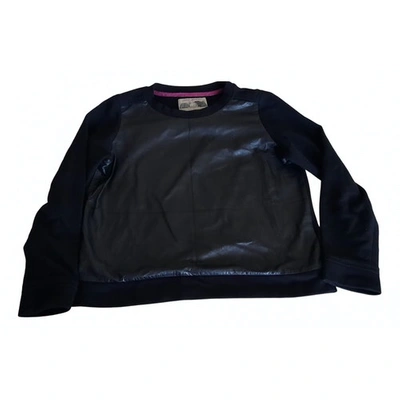 Pre-owned Maliparmi Leather Sweatshirt In Black