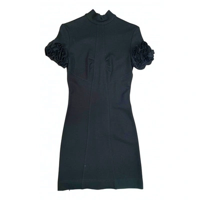 Pre-owned D&g Wool Mini Dress In Black