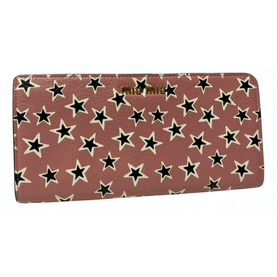Pre-owned Miu Miu Leather Wallet In Other