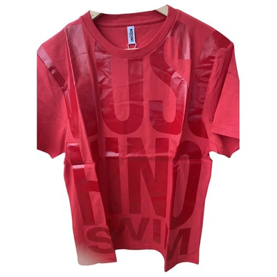 Pre-owned Moschino Red Cotton Top