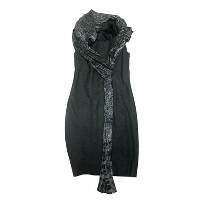Pre-owned Mariella Rosati Wool Mid-length Dress In Anthracite