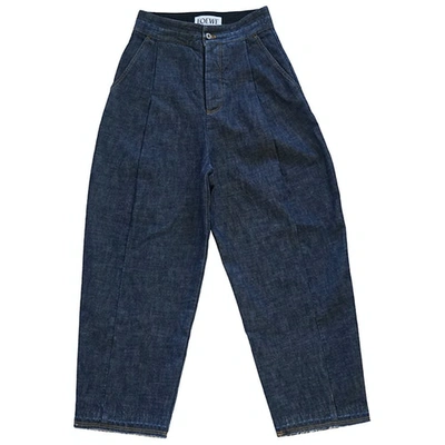 Pre-owned Loewe Carot Pants In Blue