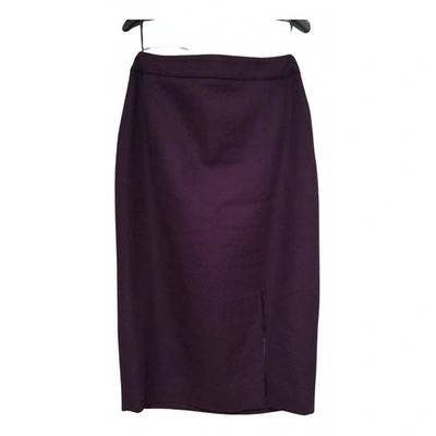 Pre-owned Escada Wool Mid-length Skirt In Purple