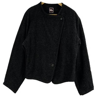 Pre-owned Issey Miyake Wool Jacket In Grey