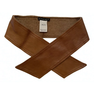 Pre-owned Plein Sud Scarf In Camel