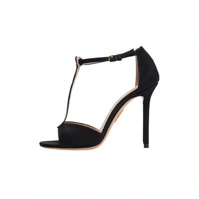 Pre-owned Charlotte Olympia Black Leather Sandals