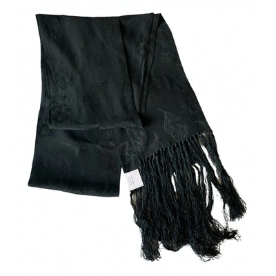 Pre-owned Galliano Silk Scarf In Black