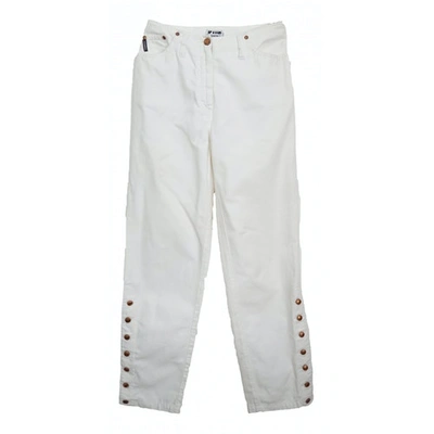 Pre-owned Iceberg White Cotton Jeans