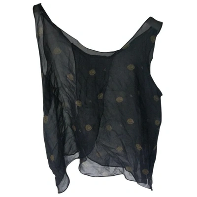 Pre-owned Krizia Silk Camisole In Black