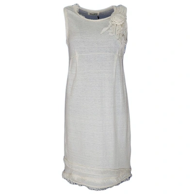 Pre-owned Ermanno Scervino Mid-length Dress In Ecru