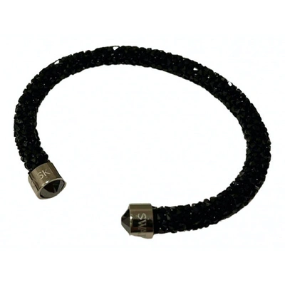 Pre-owned Swarovski Silver Bracelet In Black