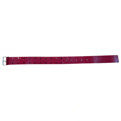 Pre-owned Marni Leather Belt In Red