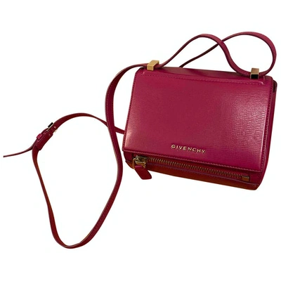 Pre-owned Givenchy Pandora Box Leather Crossbody Bag In Pink