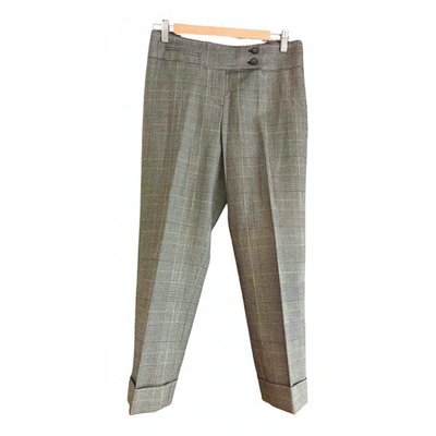 Pre-owned Dkny Wool Chino Pants In Multicolour