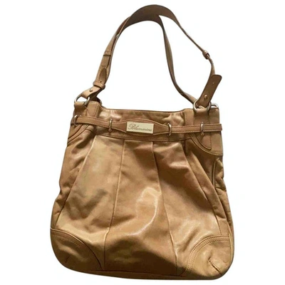 Pre-owned Blumarine Leather Handbag In Beige
