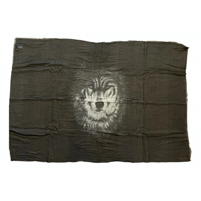 Pre-owned Valentino Cashmere Scarf & Pocket Square In Anthracite