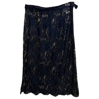 Pre-owned Genny Mid-length Skirt In Blue