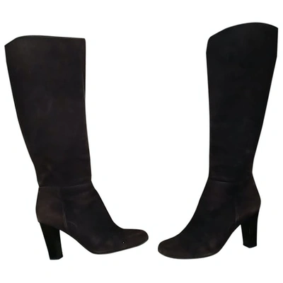 Pre-owned Max Mara Boots In Brown