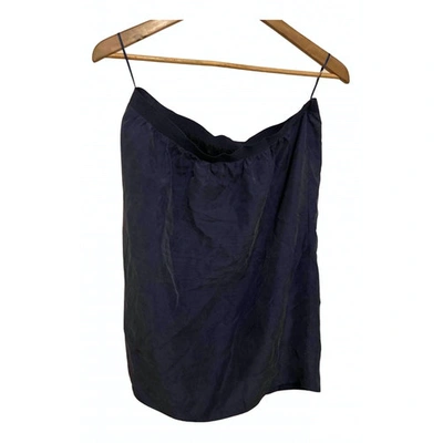 Pre-owned Bruuns Bazaar Silk Skirt In Blue