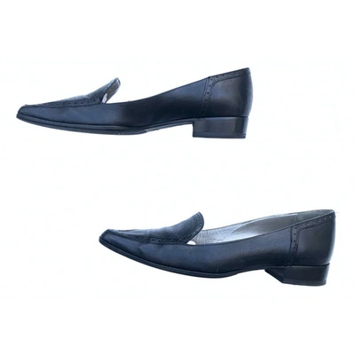 Pre-owned Furla Leather Ballet Flats In Black