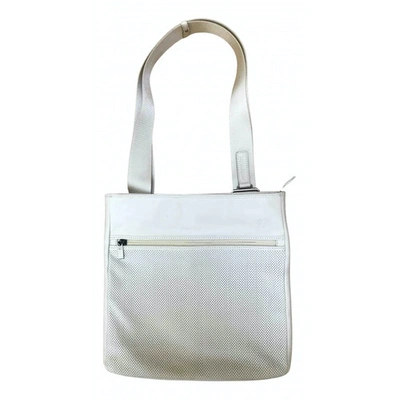 Pre-owned Ermenegildo Zegna Leather Crossbody Bag In White