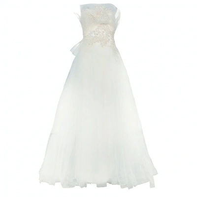 Pre-owned Marchesa White Cotton Dress