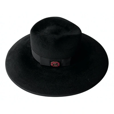 Pre-owned Gucci Black Suede Hat
