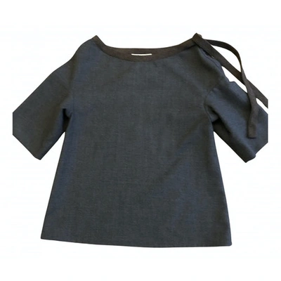 Pre-owned Chloé Wool Blouse In Anthracite