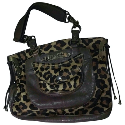 Pre-owned Dolce & Gabbana Pony-style Calfskin Handbag In Brown