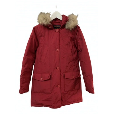 Pre-owned Woolrich Peacoat In Red