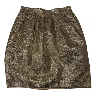 Pre-owned Blumarine Mid-length Skirt In Gold