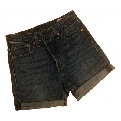 Pre-owned Levi's Blue Cotton - Elasthane Shorts