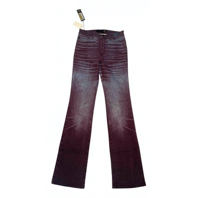 Pre-owned Just Cavalli Straight Jeans In Purple