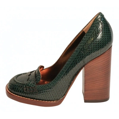 Pre-owned Dolce & Gabbana Leather Heels In Green