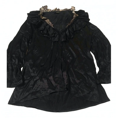 Pre-owned Just Cavalli Silk Blouse In Black