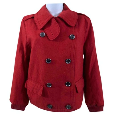 Pre-owned Burberry Cashmere Jacket In Red