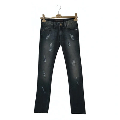 Pre-owned Mangano Straight Jeans In Blue