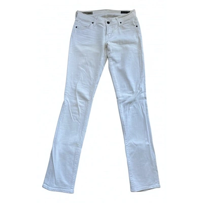 Pre-owned Citizens Of Humanity White Cotton - Elasthane Jeans