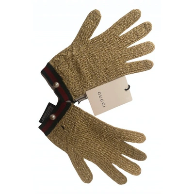 Pre-owned Gucci Gold Cotton Gloves