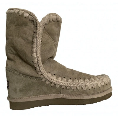 Pre-owned Mou Boots In Beige