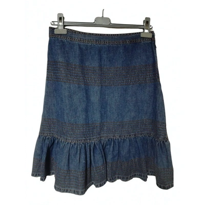 Pre-owned Moschino Cheap And Chic Mid-length Skirt In Blue