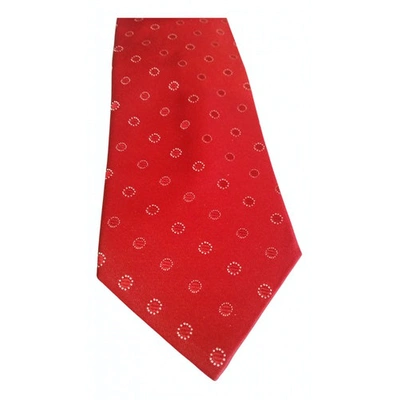 Pre-owned Nina Ricci Silk Tie In Red
