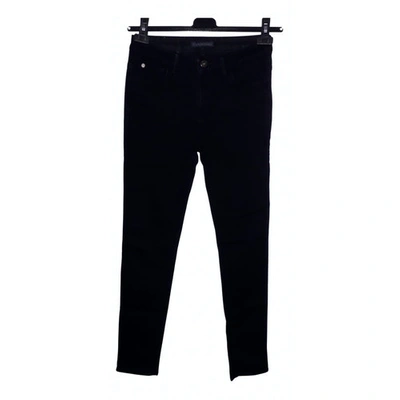 Pre-owned Trussardi Slim Jeans In Black
